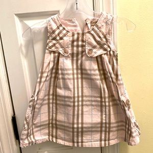 Burberry dress. Pink and tan size 12 months